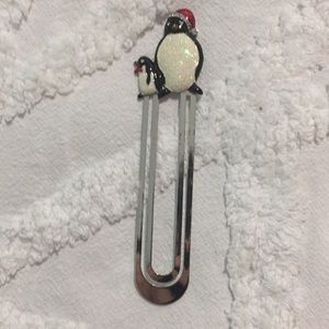 Christmas Penguin bookmark